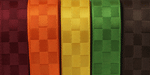 Checkerboard Satin Ribbon Assortment Autumn RESTOCKED!